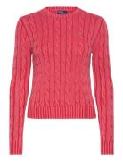 Cable-Knit Cotton Crewneck Sweater Tops Knitwear Jumpers Red Polo Ralph Lauren