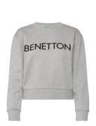 Sweater L/S Tops Sweatshirts & Hoodies Sweatshirts Grey United Colors Of Benetton