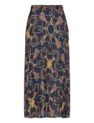 Rope Print Skirt Lang Nederdel Navy GANT