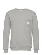 Square Pocket Sweatshirt Tops Sweatshirts & Hoodies Sweatshirts Grey Makia