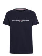 Core Tommy Logo Tee Tops T-Kortærmet Skjorte Navy Tommy Hilfiger