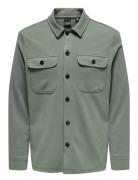 Onsnewkodyl Overshirt Sweat Noos Tops Overshirts Khaki Green ONLY & SONS