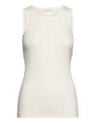 Alberte Cotton Top Drop Needle Gots Tops T-shirts & Tops Sleeveless White Gai+Lisva