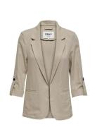 Onlcaro 3/4 Unlined Blazer Cc Tlr Blazers Single Breasted Blazers Beige ONLY