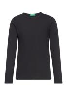 Long Sleeves T-Shirt Tops T-shirts Long-sleeved T-Skjorte Black United Colors Of Benetton