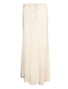 Lerke Maxi Skirt Lang Nederdel Cream A-View