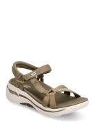 Womens Gowalk Arch Fit - Elite Sandal Flade Sandaler Khaki Green Skechers