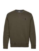 Marled Double-Knit Sweatshirt Tops Sweatshirts & Hoodies Sweatshirts Khaki Green Polo Ralph Lauren