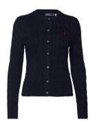 Cable-Knit Cotton Crewneck Cardigan Tops Knitwear Cardigans Navy Polo Ralph Lauren