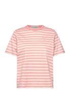 Tasaraita Relaxed Ss Tops T-shirts & Tops Short-sleeved Pink Marimekko