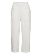 Trouser Bella Structure Croppe Bottoms Trousers Straight Leg White Lindex