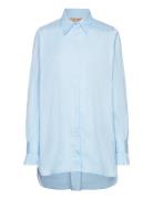 Enola Fancy Shirt Tops Shirts Long-sleeved Blue MOS MOSH