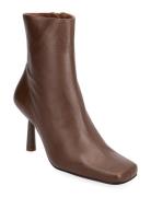 Frappe Ankle Boots Shoes Boots Ankle Boots Ankle Boots With Heel Brown ALOHAS