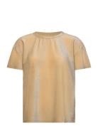 Shimmer Tee In Lurex Jersey Tops T-shirts & Tops Short-sleeved Gold Coster Copenhagen