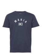 Brand T-Shirt Tops T-Kortærmet Skjorte Blue Makia