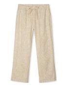 Monochrome Lines Barbara Pants Pyjamasbukser Hyggebukser Beige Juna