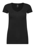 Base V T Wmn Cap Sl Tops T-shirts & Tops Short-sleeved Black G-Star RAW