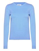 Objthess L/S O-Neck Knit Pullover Noos Tops Knitwear Jumpers Blue Object