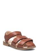 Addison Aop Sandal Shoes Summer Shoes Sandals Brown Wheat