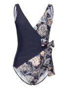 Monaco 3 Colour Swimsuit Badedragt Badetøj Navy Missya