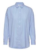 Slfemma-Sanni Ls Striped Shirt Noos Tops Shirts Long-sleeved Blue Selected Femme