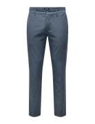 Onsmark Tap 0011 Cotton Linen Pnt Bottoms Trousers Chinos Navy ONLY & SONS