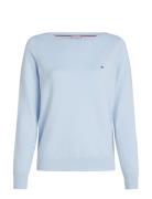 Co Jersey Stitch Ls Boat-Nk Swt Tops Knitwear Jumpers Blue Tommy Hilfiger