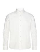 Slhregbond-Garment Dyed Shirt Ls Tops Shirts Casual White Selected Homme