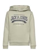 Jjelogo Sweat Hood 2 Col 23/24 Sn Mni Tops Sweatshirts & Hoodies Hoodies Green Jack & J S