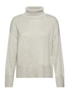 Lr-Elaine Tops Knitwear Turtleneck Grey Levete Room