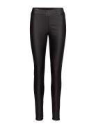 Ada Coated Jeggings Bottoms Leggings Black Kaffe