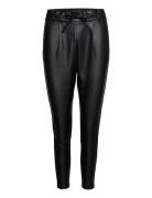 Onlpoptrash Life Easy Coated Pnt Noos Bottoms Trousers Leather Leggings-Bukser Black ONLY