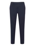 Straight Ponte Pant Bottoms Trousers Slim Fit Trousers Navy Lauren Ralph Lauren