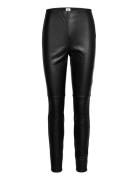 Arleen Trousers Bottoms Trousers Leather Leggings-Bukser Black Twist & Tango