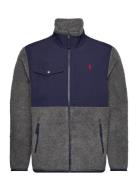 Hybrid Fleece Jacket Tops Sweatshirts & Hoodies Fleeces & Midlayers Grey Polo Ralph Lauren