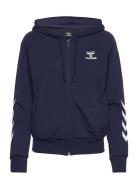 Hmlnoni 2.0 Zip Hoodie Sport Sweatshirts & Hoodies Hoodies Blue Hummel