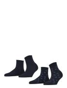 Mini Flower Sso 2P Lingerie Socks Footies-ankle Socks Navy Esprit Socks