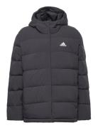 Helionic Hooded Down Jacket Sport Jackets Padded Jacket Black Adidas Sportswear