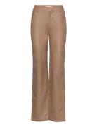 Trousers Bottoms Trousers Leather Leggings-Bukser Brown Sofie Schnoor