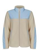 Phoebe Blocked Pile Jacket Sport Sweatshirts & Hoodies Fleeces & Midlayers Beige Röhnisch