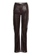 Engloria Pants 6916 Bottoms Trousers Leather Leggings-Bukser Brown Envii