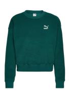 Classics Fleece Crew Sport Sweatshirts & Hoodies Sweatshirts Green PUMA