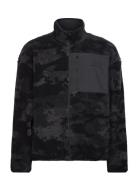 Camo Fleece Jkt Sport Sweatshirts & Hoodies Fleeces & Midlayers Black Adidas Originals