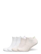 Sock Ankle 4 P Lettuce Edge Lingerie Socks Footies-ankle Socks White Lindex