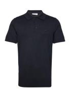 S/S Polo Knit Tops Knitwear Short Sleeve Knitted Polos Navy Lindbergh