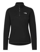 W 100 Glacier 1/4 Zip - Eu Sport Sweatshirts & Hoodies Fleeces & Midlayers Black The North Face