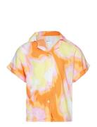 Blouse Shirt Viscose Aop Tops Blouses & Tunics Orange Lindex