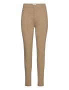 Jolie Pure 057 Dark Blue Bottoms Trousers Slim Fit Trousers Beige FIVEUNITS