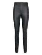 Veganibbchrista Leggins Bottoms Trousers Leather Leggings-Bukser Black Bruuns Bazaar