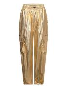 Metallic Cargo Pants - Sille Fit Bottoms Trousers Cargo Pants Gold Coster Copenhagen